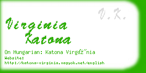 virginia katona business card